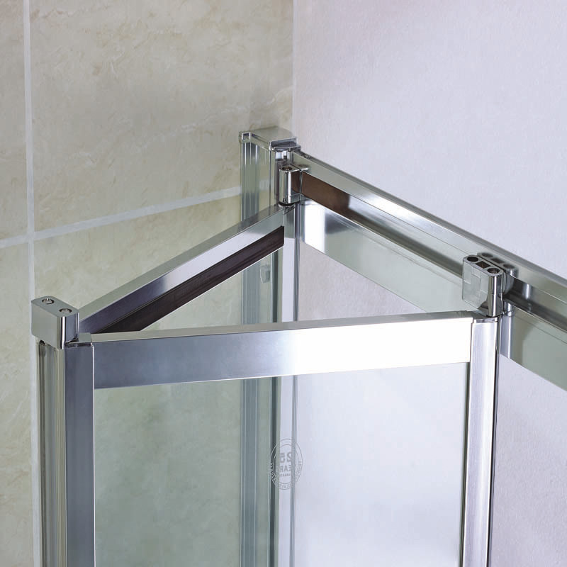 Bifold sliding framed pivot hinge shower door enclosure glass screen