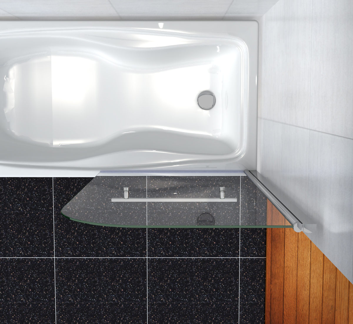 Shower seals for glass pivot door