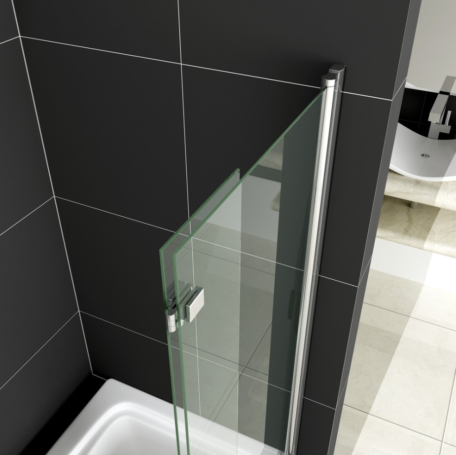 1050x1400mm Pivot Hinge Bath Shower Screen Bathroom Double Glass Door