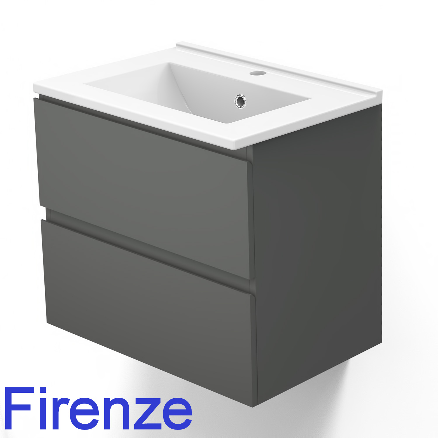 Badmöbel 40/45/50/60cm Anthrazit Unterschrank Waschtisch Badezimmer