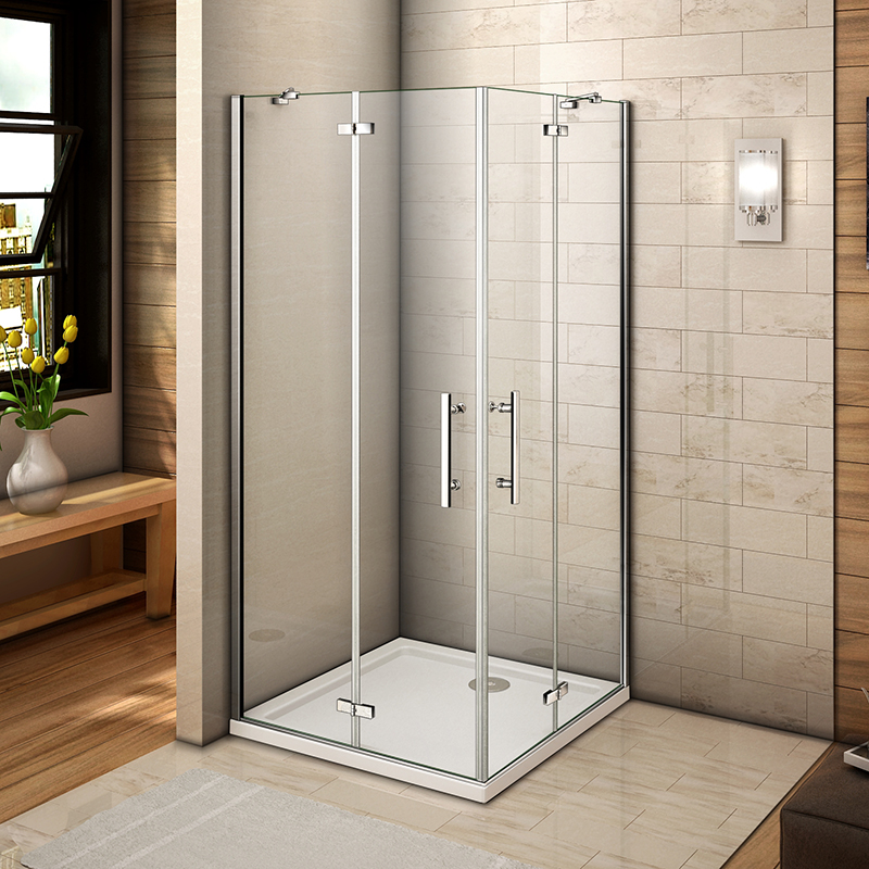 Aica Pivot Hinge Quadrant Corner Entry Shower Enclosure Cubicle Glass