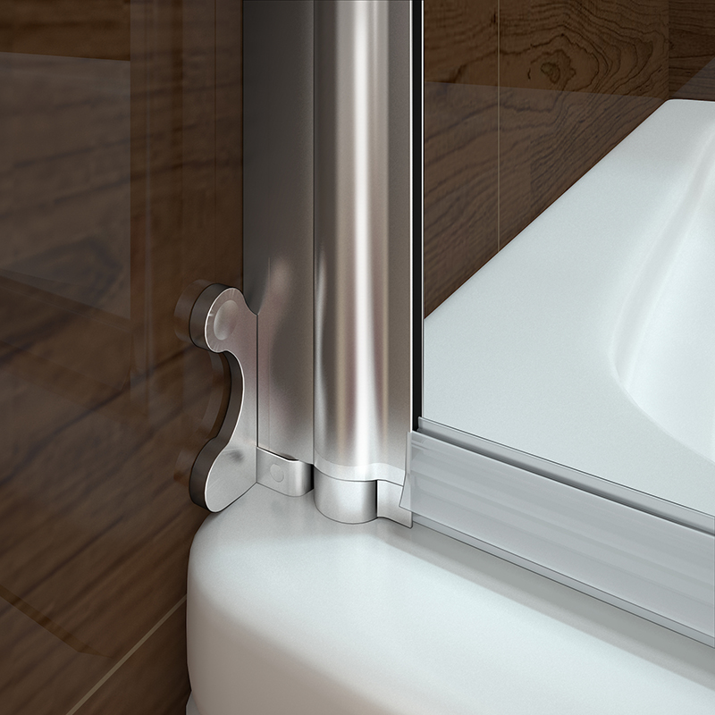 Aica Folding Pivot Bath Shower Screen Pivot Hinge Chrome Glass Panel Bathroom A eBay