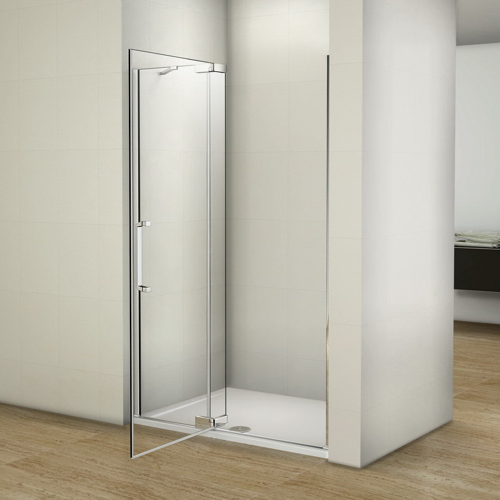 800/900/1000/1100/1200 Frameless Pivot Shower Enclosure Glass Door