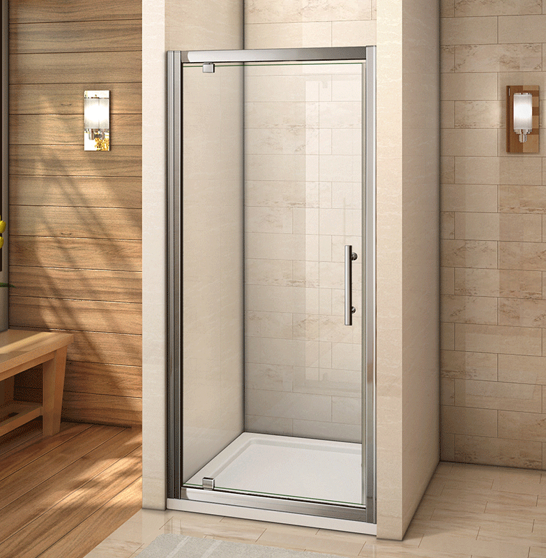 Pivot Hinge Shower Enclosure Door 6mm Glass Screen Cubicle Side Panel