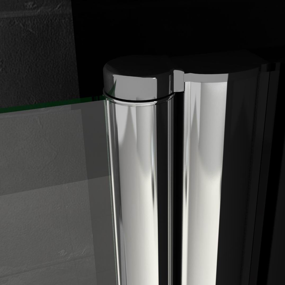 800x1500mm Chrome 180? Pivot Bath Shower Screen Over 6mm Glass Door