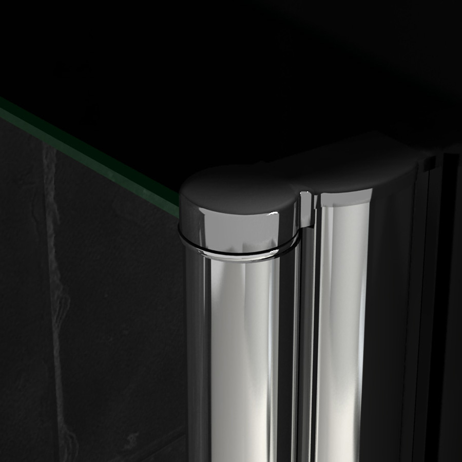 800x1500mm Chrome 180? Pivot Bath Shower Screen Over 6mm Glass Door