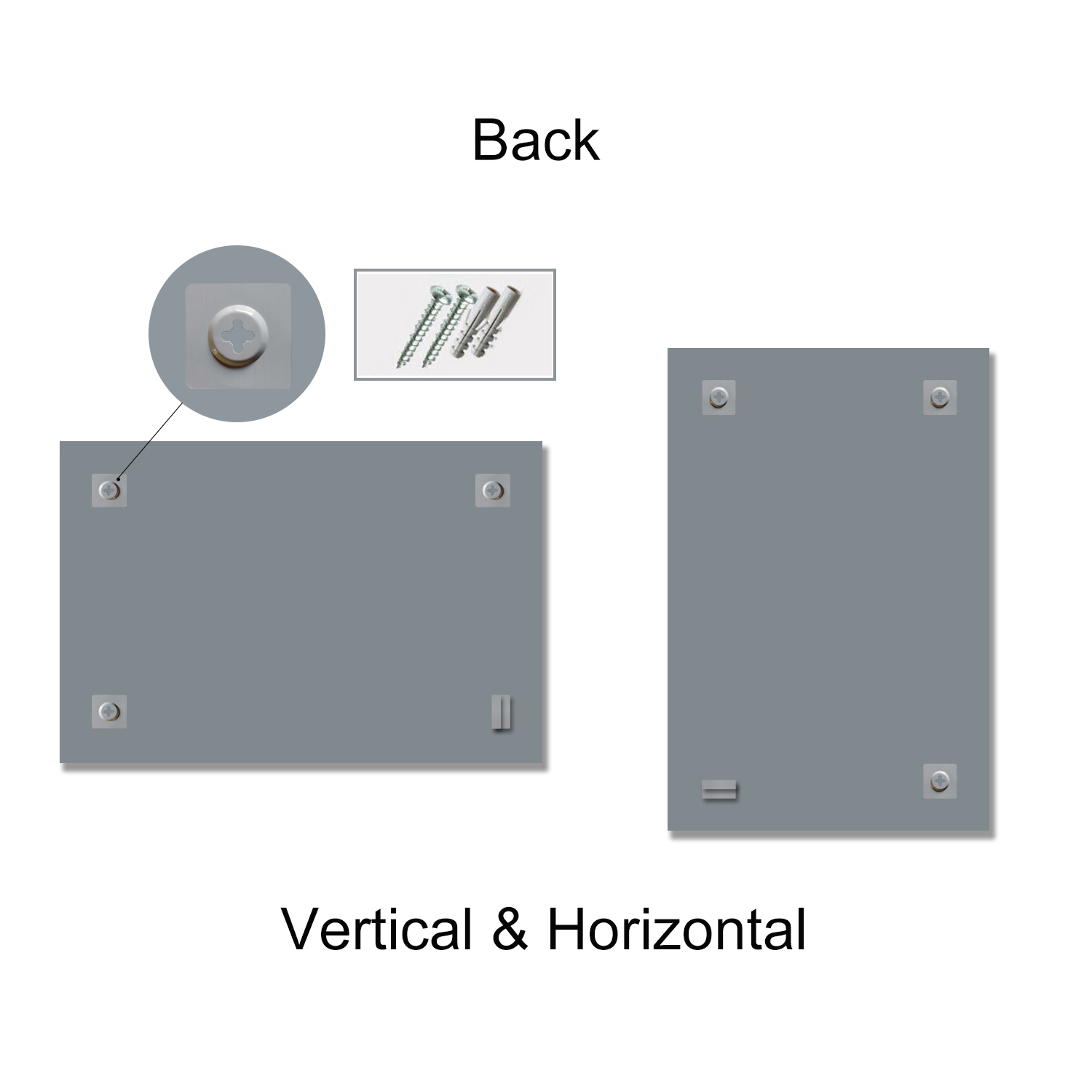 Frameless Unframed Bathroom Mirror with Pre Drilled Holes & Wall