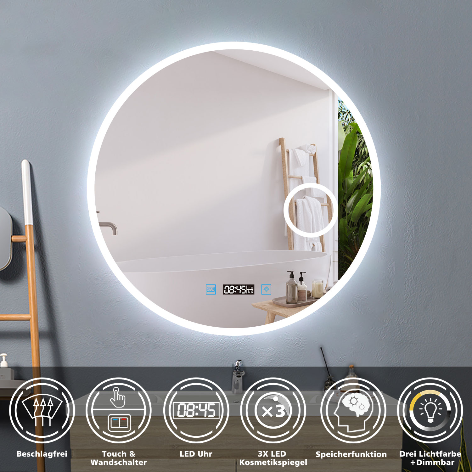 LED Rund Spiegel