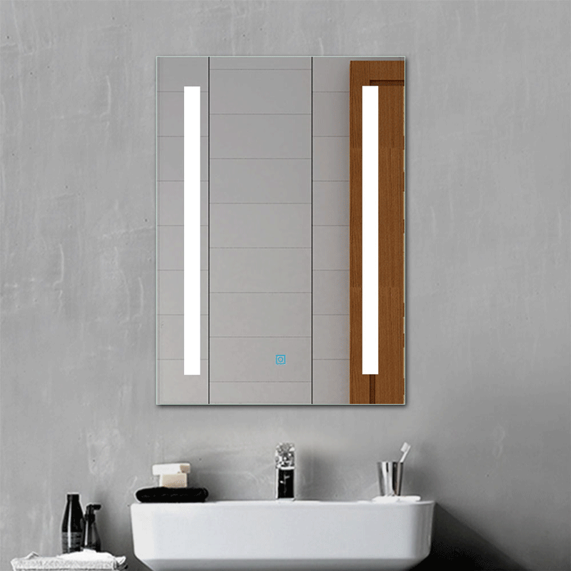 LED BAD Spiegel Wandspiegel 45x60 Badezimmer mit Beleuchtung Touch
