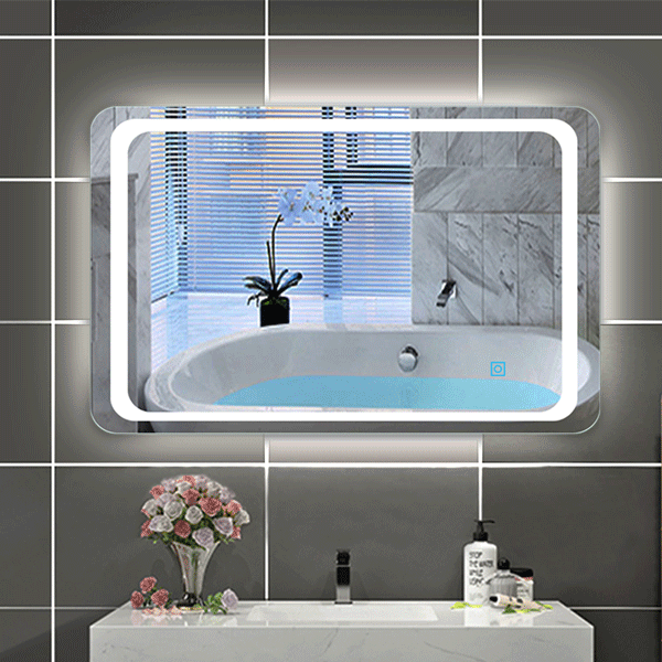 LED Badspiegel 80x60 cm mit Beleuchtung Touch Wandspiegel