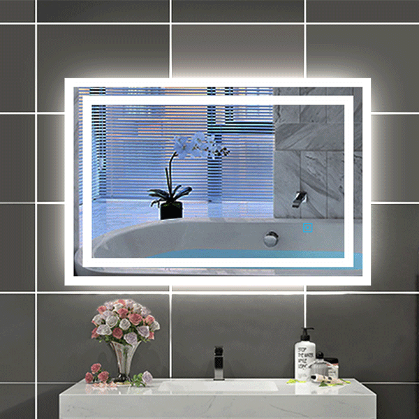 LED Badspiegel 80x60 cm mit Beleuchtung Touch Wandspiegel