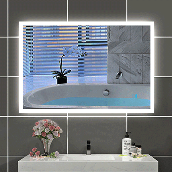 LED Badspiegel 80x60 cm mit Beleuchtung Touch Wandspiegel