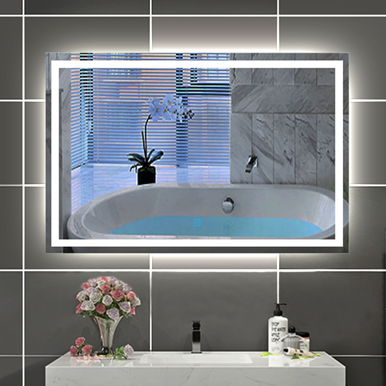 Badspiegel LED Spiegel Touch AntiBeschlag 80/90/100/110/120/140/150