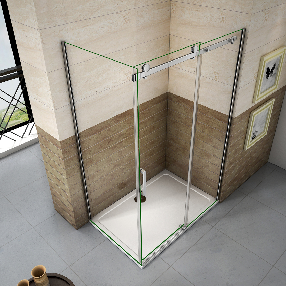Standard sliding shower door height
