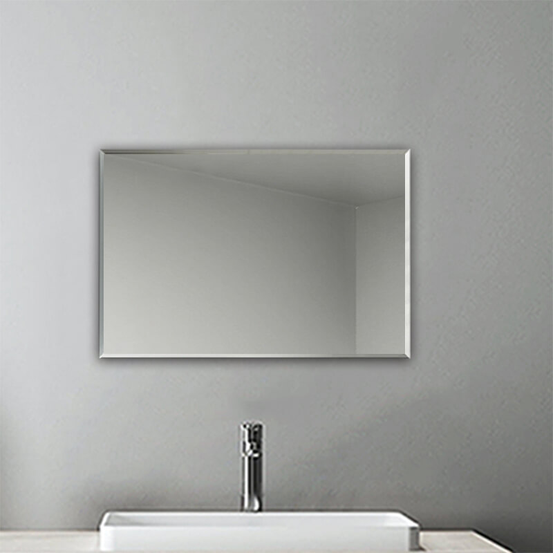 Frameless Unframed Bathroom Badroom Plain Mirror Wall Hanging Fixings