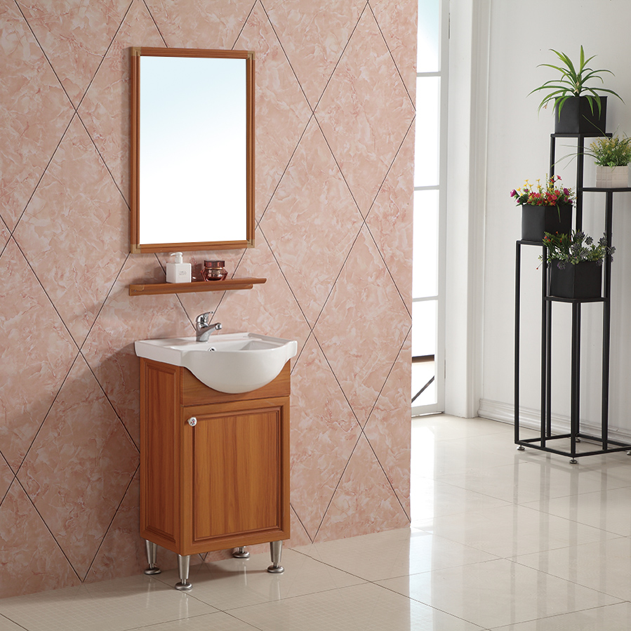 Badezimmer Möbel Set 50 cm VINTAGE Unterschrank mit Waschbecken Spiegel