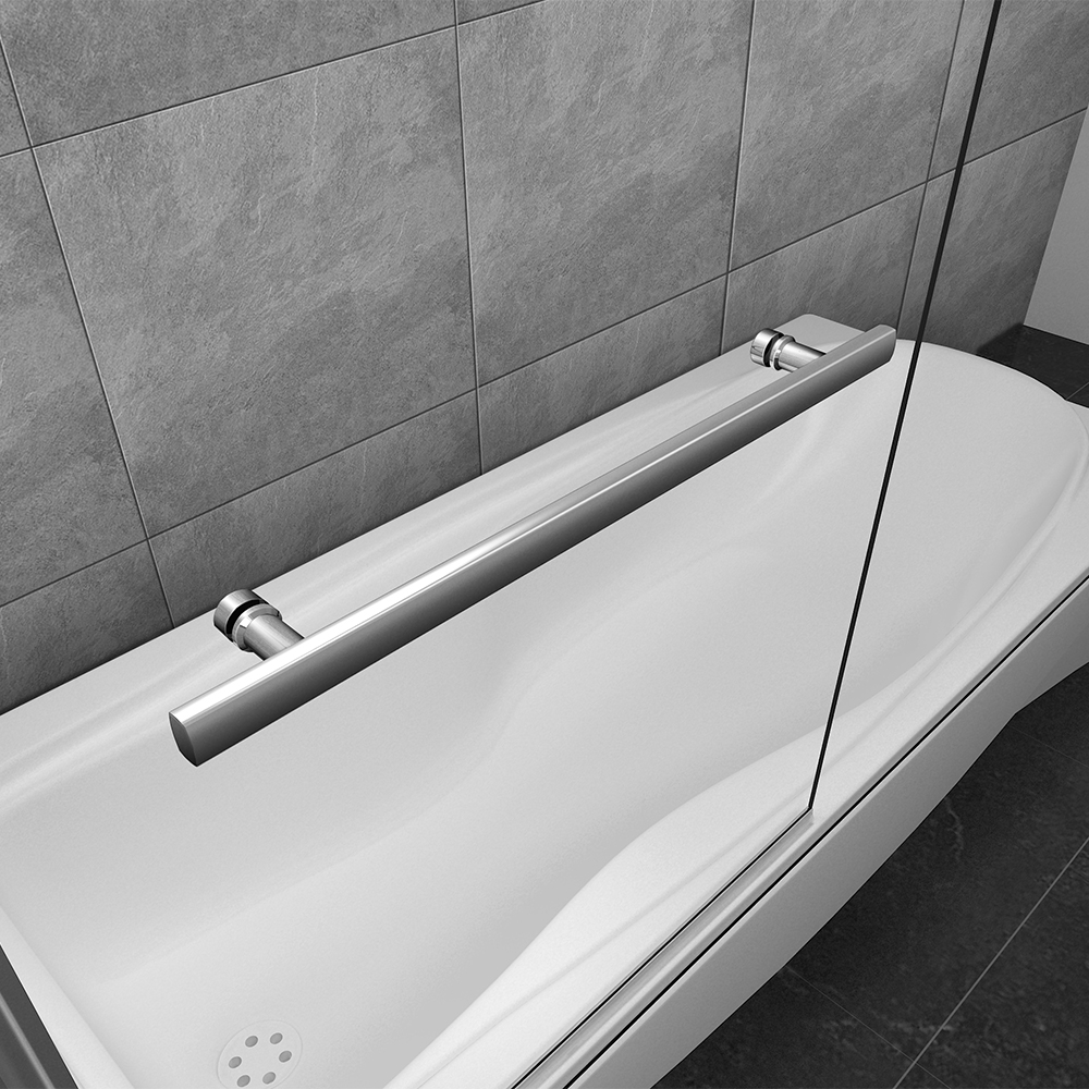 NEW 800x1400mm 180?Pivot Shower Bath Screen Tempered Glass Door Panel