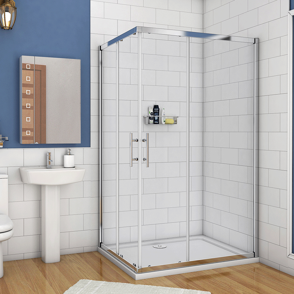 Quadrant Shower Enclosure Corner Entry Walk In Cubicle Sliding Door 7001200mm eBay