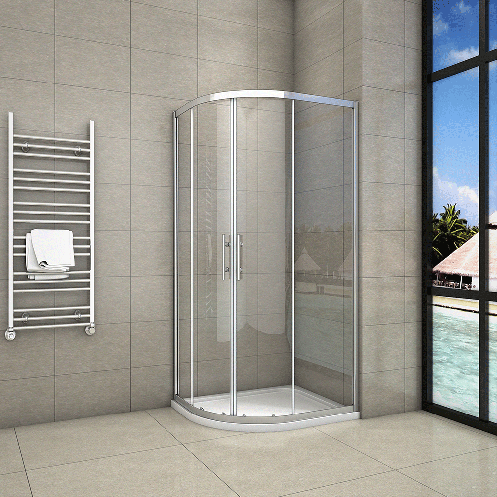 Offset Quadrant Shower Enclosure and Tray Corner Cubicle Glass Screen