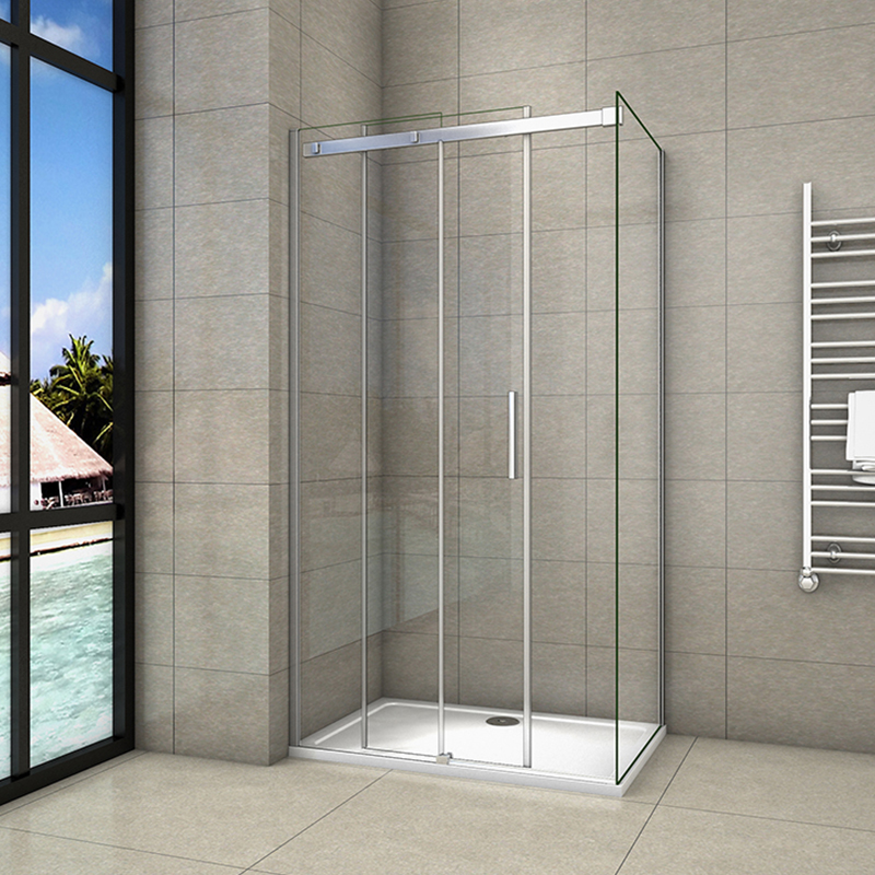 Frameless Shower Enclosure Sliding Door AICA Tempered Glass Screen ...