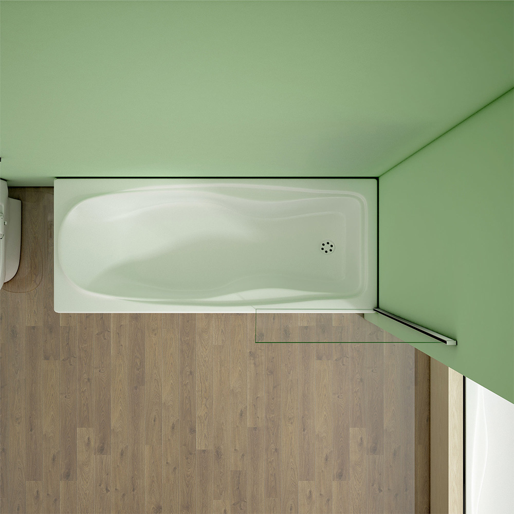 700x1400mm Quality Fixed Panel Over Bath Shower Screen Water Deflector