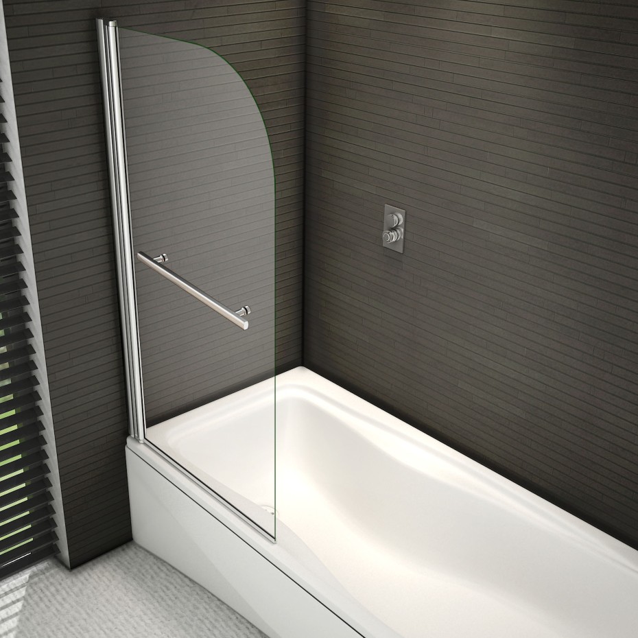 180 angle Pivot Bath Shower Screen handle width800 Easy Clean Glass ...