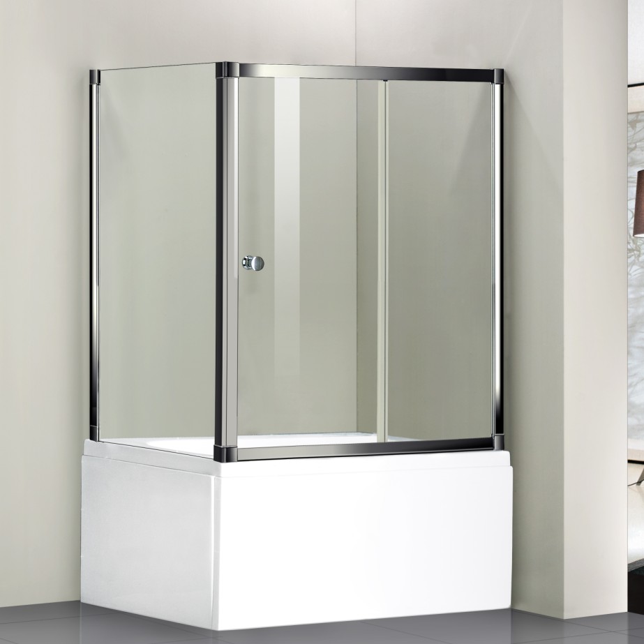 1700x1480mm Sliding Bath Shower Screen Door Side Panel Over bath 6mm