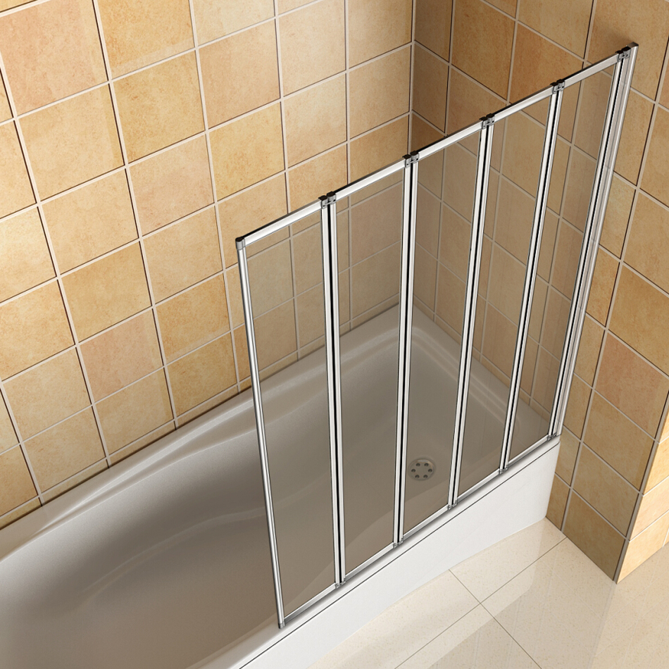 1/2/4/5 Fold Pivot Folding Bath Shower Screen 1400 Glass Over Door