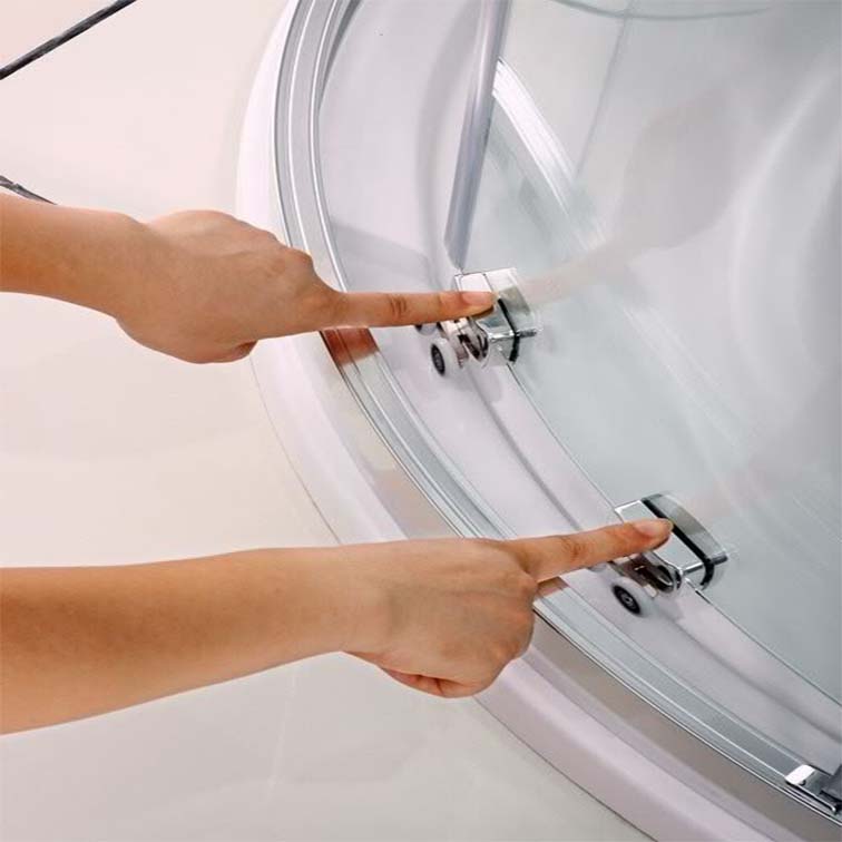 New Quadrant Shower Enclosure Walk In Corner Cubicle Glass Door Stone