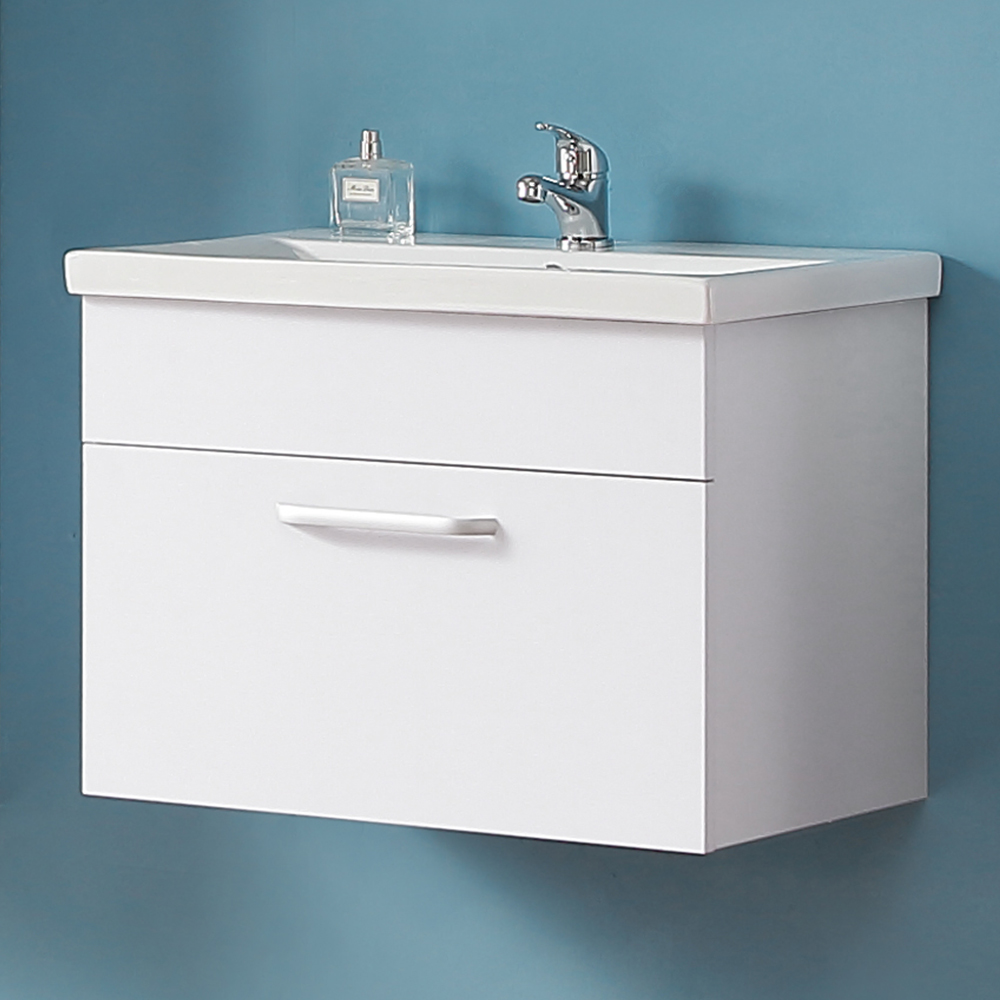 Badmöbel Set 60cm Waschbecken mit Unterschrank Waschtisch Schublade