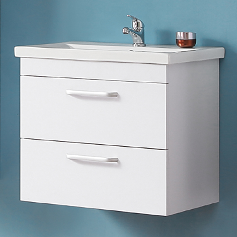 Badmöbel Set 60cm Waschbecken mit Unterschrank Waschtisch Schublade
