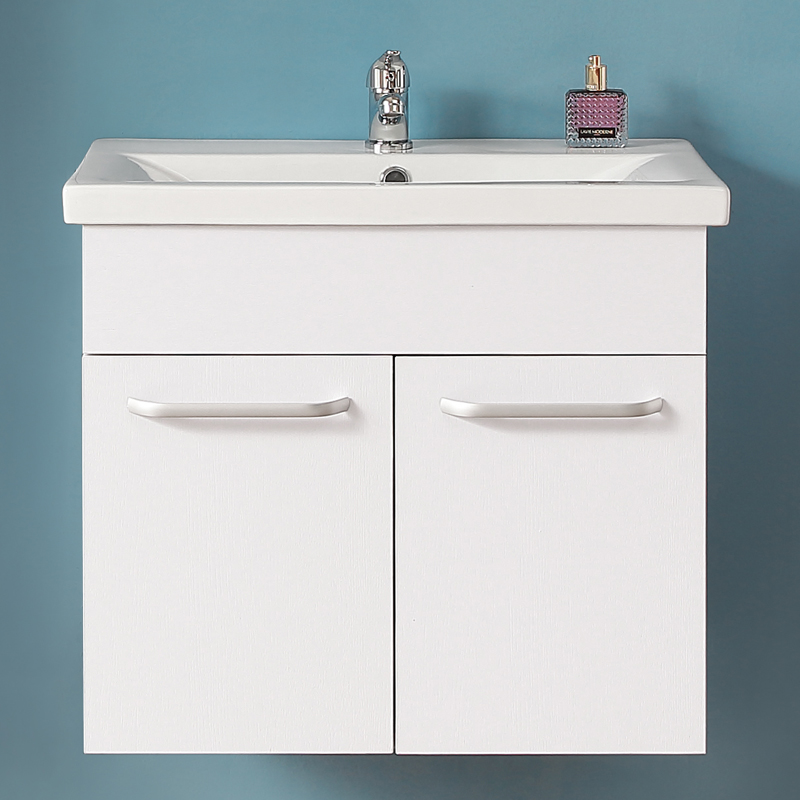 Badmöbel Set 60cm Waschbecken mit Unterschrank Waschtisch Schublade