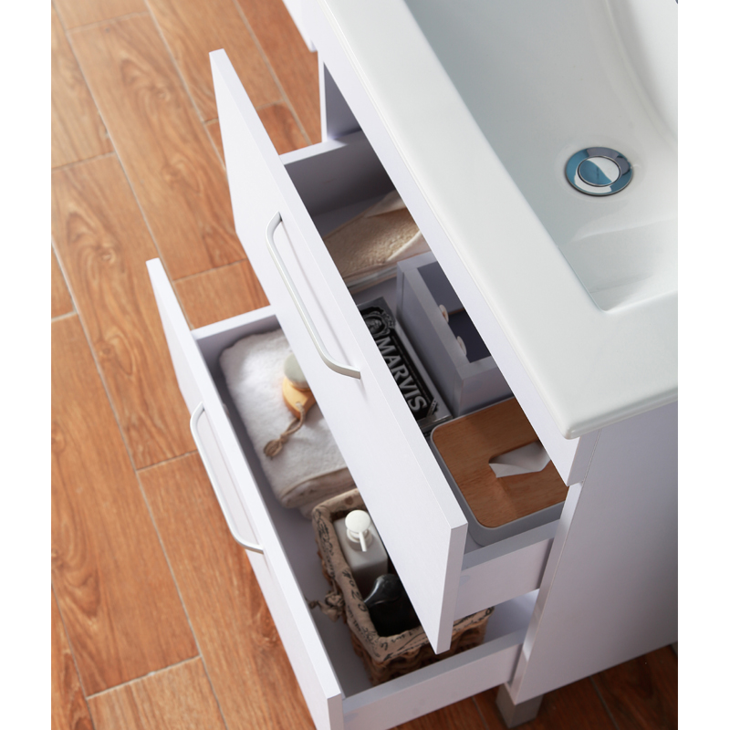 Badmöbel Set 60cm Weiß Waschbecken+ Waschtisch Unterschrank Midi