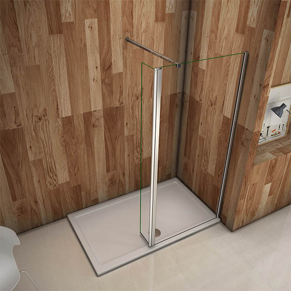 2000mm Walk In Shower Enclosure 300mm Flipper Screen Panel 8 NANO Glass