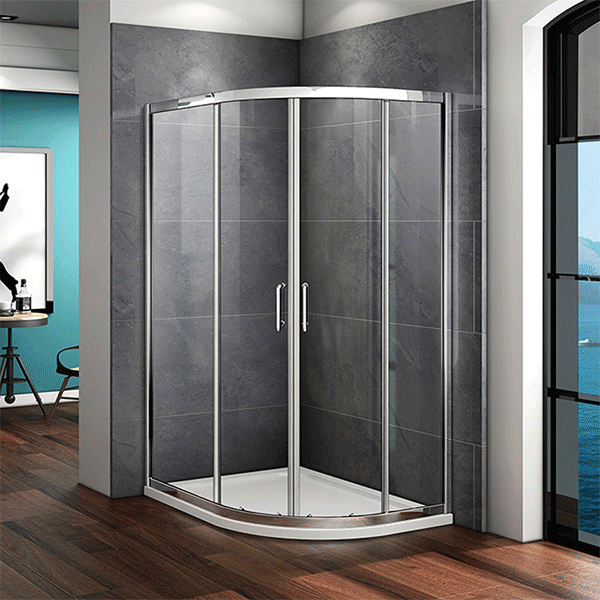 Quadrant Shower Enclosures Cubicle Glass Door Walk In Stone Tray Waste