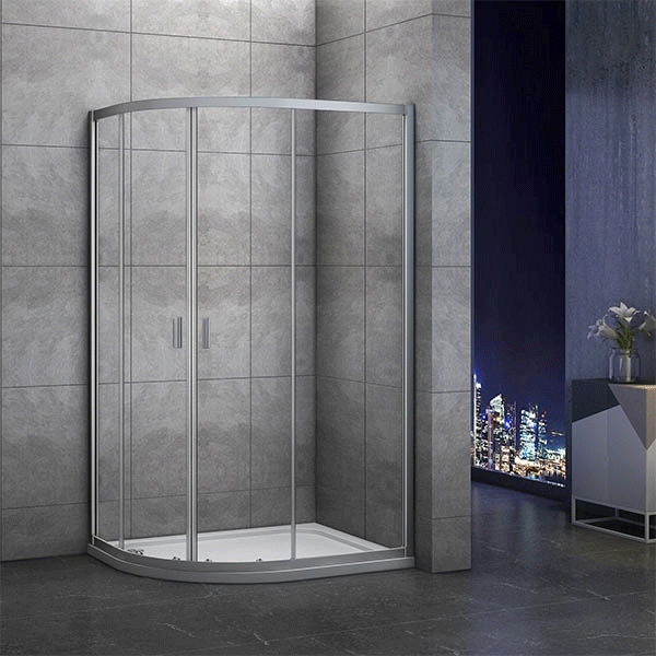 Quadrant Shower Enclosure and Stone Tray Corner Cubical Glass Shower