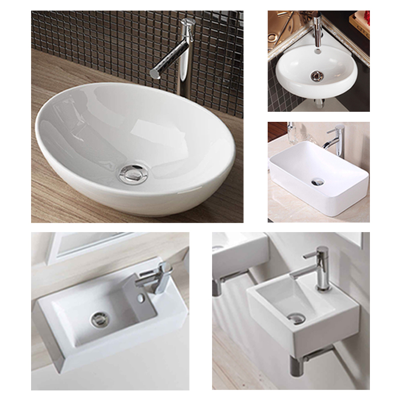 Keramik Waschbecken Handwaschbecken Rechteckig Oval Waschtisch weiß | eBay