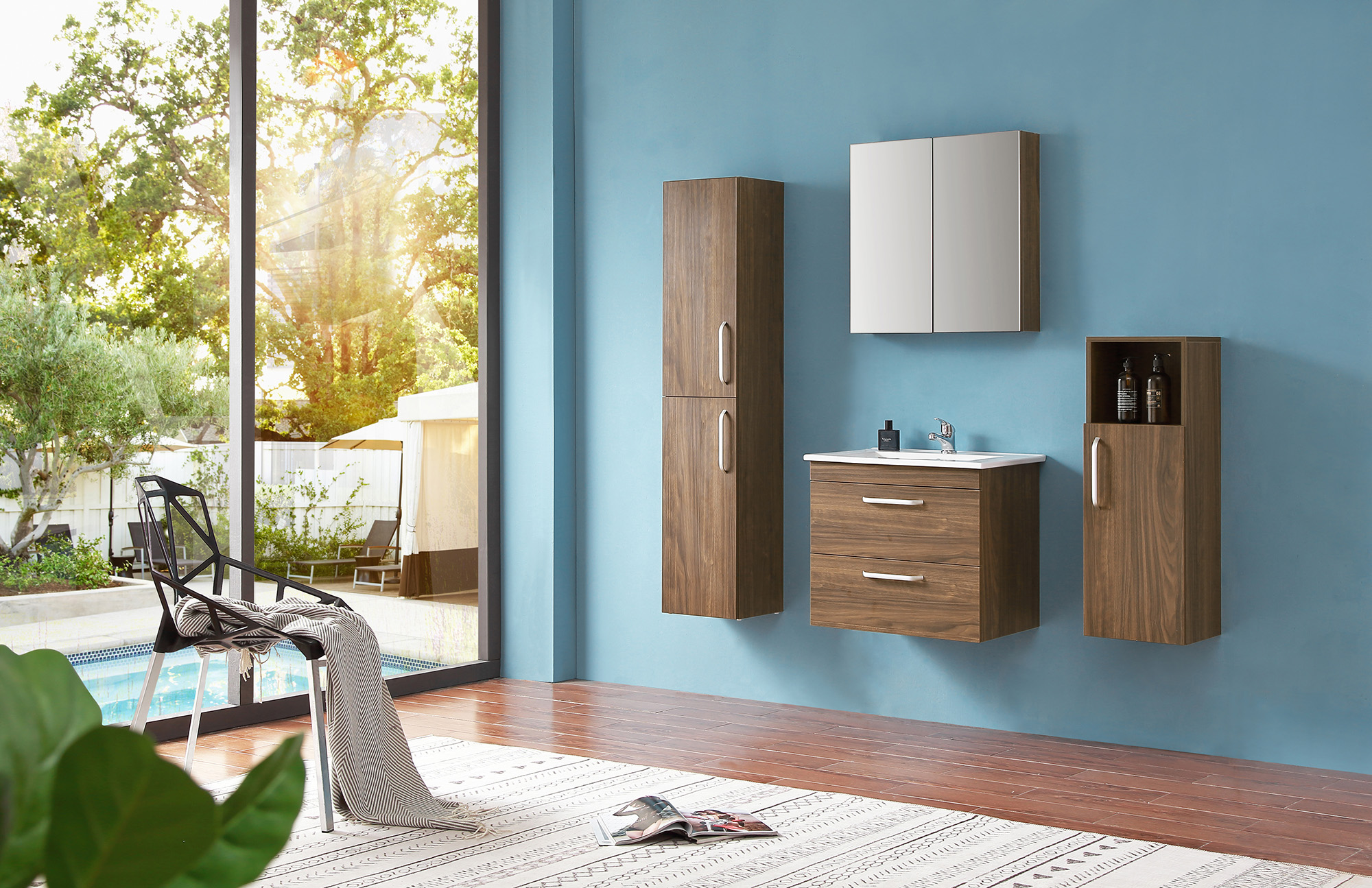 Badmöbel Set 60cm Waschbecken Waschtisch mit Unterschrank Badezimmer