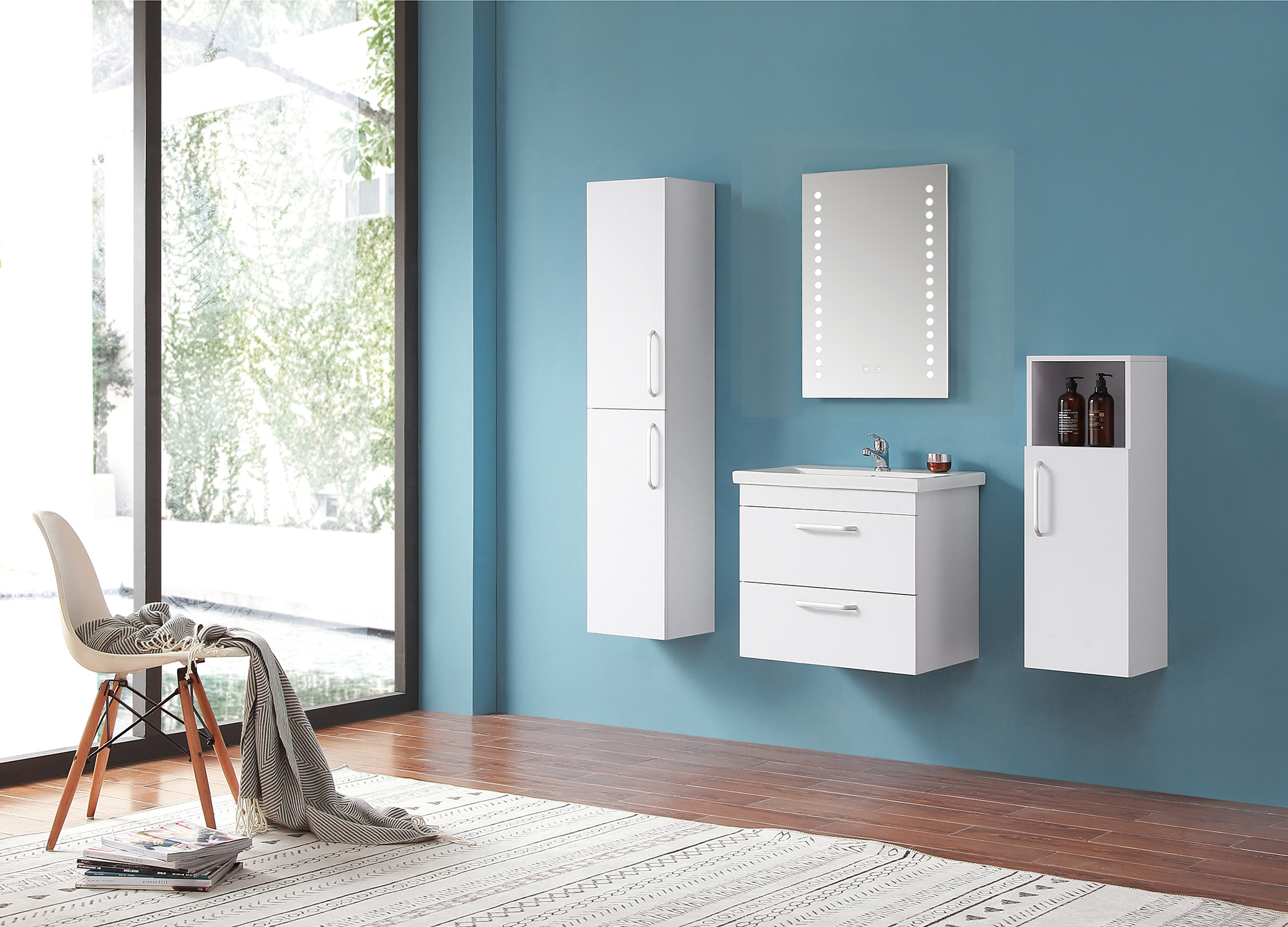 Badezimmerspiegel mit Beleuchtung 60-140 cm Touch Beschlagfrei LED