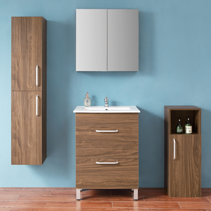 Waschbecken mit Unterschrank 60 cm Badmöbel SET Waschtisch Freistehend