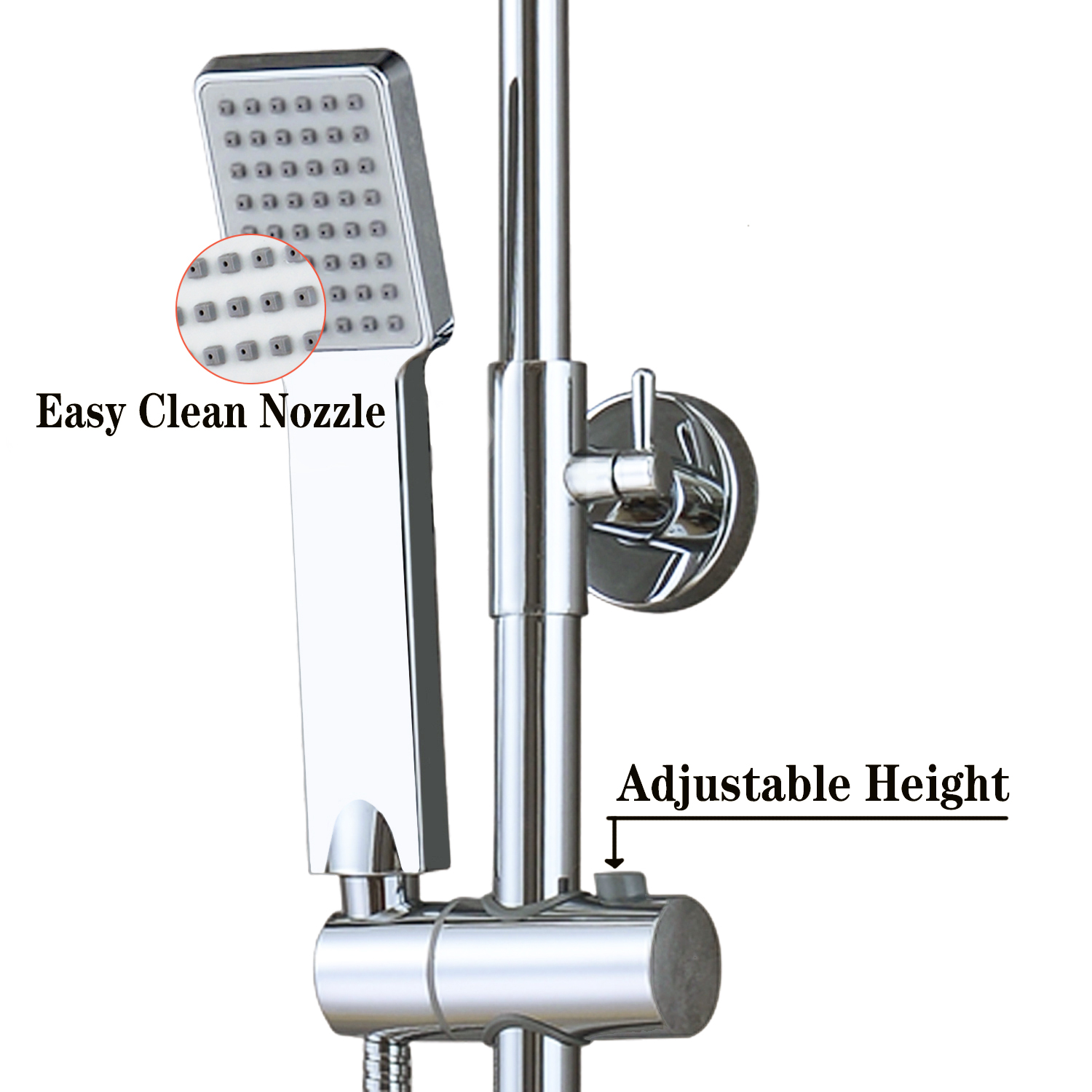 Acezanble Bathroom Thermostatic Mixer Shower Set Square Chrome Twin Head Exposed Valve 12 Acezanble Bathroom Thermostatic Mixer Shower Set Square Chrome Twin Head Exposed Valve -Bathroom Supplies Store