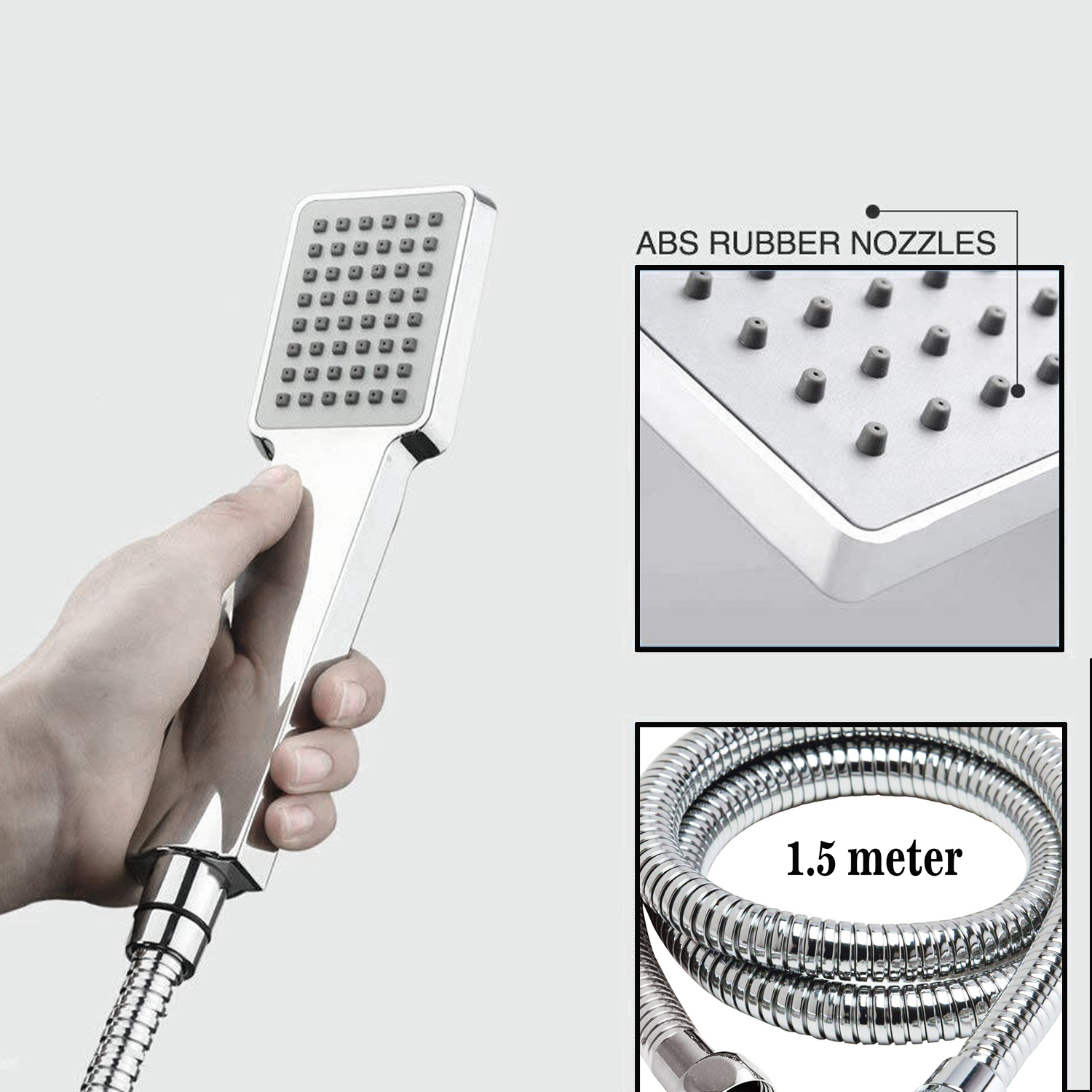 Acezanble Bathroom Thermostatic Mixer Shower Set All Square Chrome Twin Head Exposed Valve 10 Acezanble Bathroom Thermostatic Mixer Shower Set All Square Chrome Twin Head Exposed Valve -Home Sale Shop